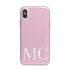 Initials Personalised 2 Apple IPhone Case -CaseCraze Store Initials Personalised 2 iPhone X Bumper Case on Silver iPhone Alternative Image 1