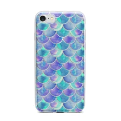 Iridescent Mermaid Scales IPhone Case -CaseCraze Store Iridescent Mermaid Scales iPhone 7 Bumper Case on Silver iPhone