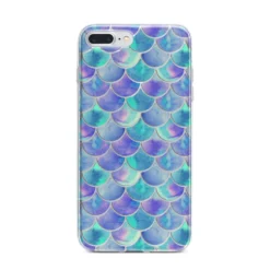 Iridescent Mermaid Scales IPhone Case -CaseCraze Store Iridescent Mermaid Scales iPhone 7 Plus Bumper Case on Silver iPhone