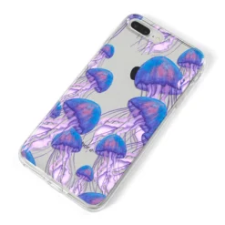 Jellyfish IPhone Case -CaseCraze Store Jellyfish iPhone 8 Plus Bumper Case on Silver iPhone Alternative Image