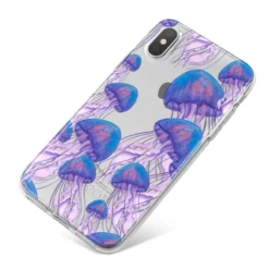 Jellyfish IPhone Case -CaseCraze Store Jellyfish iPhone X Bumper Case on Silver iPhone