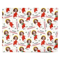 Jesus Photo Face Personalised Christmas Wrapping Paper -CaseCraze Store Jesus Photo Face Personalised Christmas Personalised Wrapping Paper Alternative