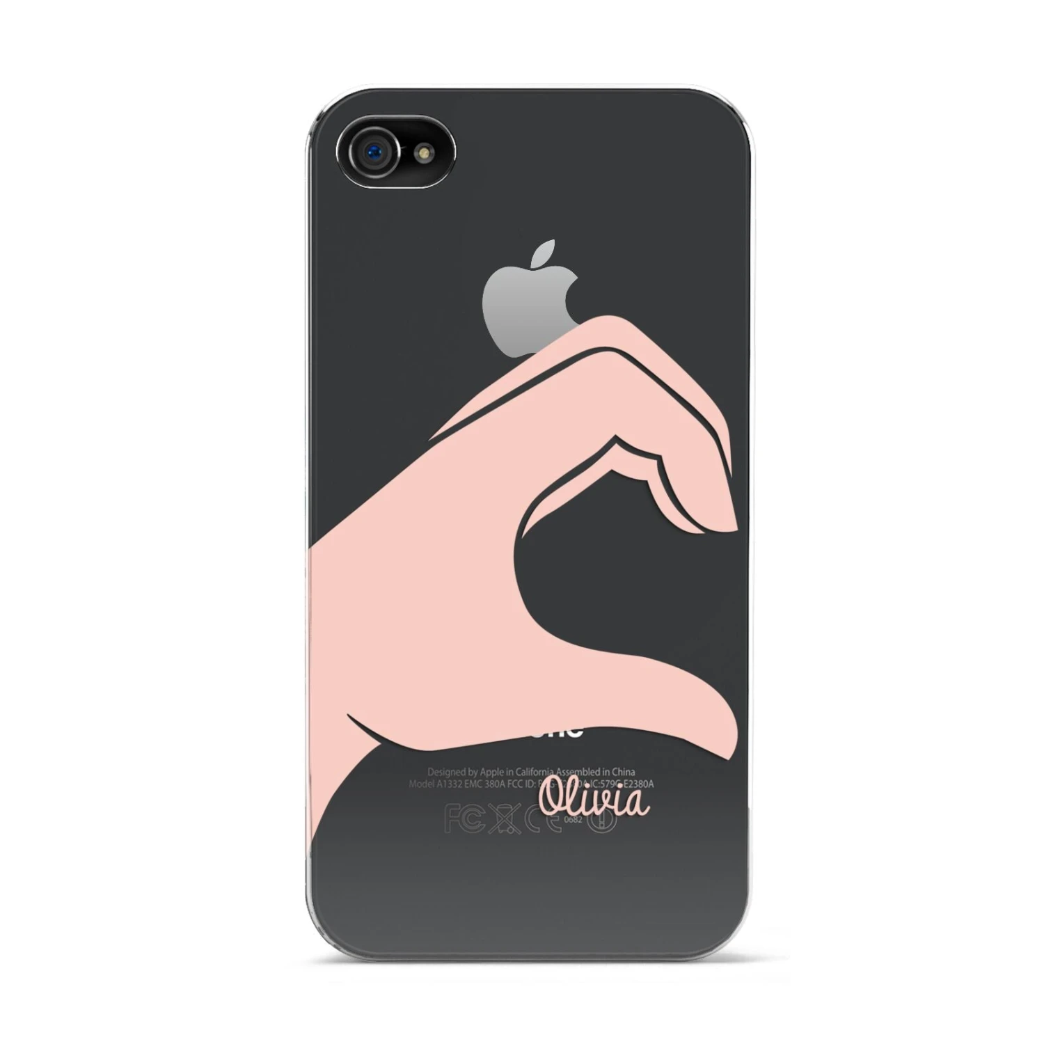 Left Hand In Half Heart With Name IPhone Case 4 Left Hand In Half Heart With Name IPhone Case - Image 4