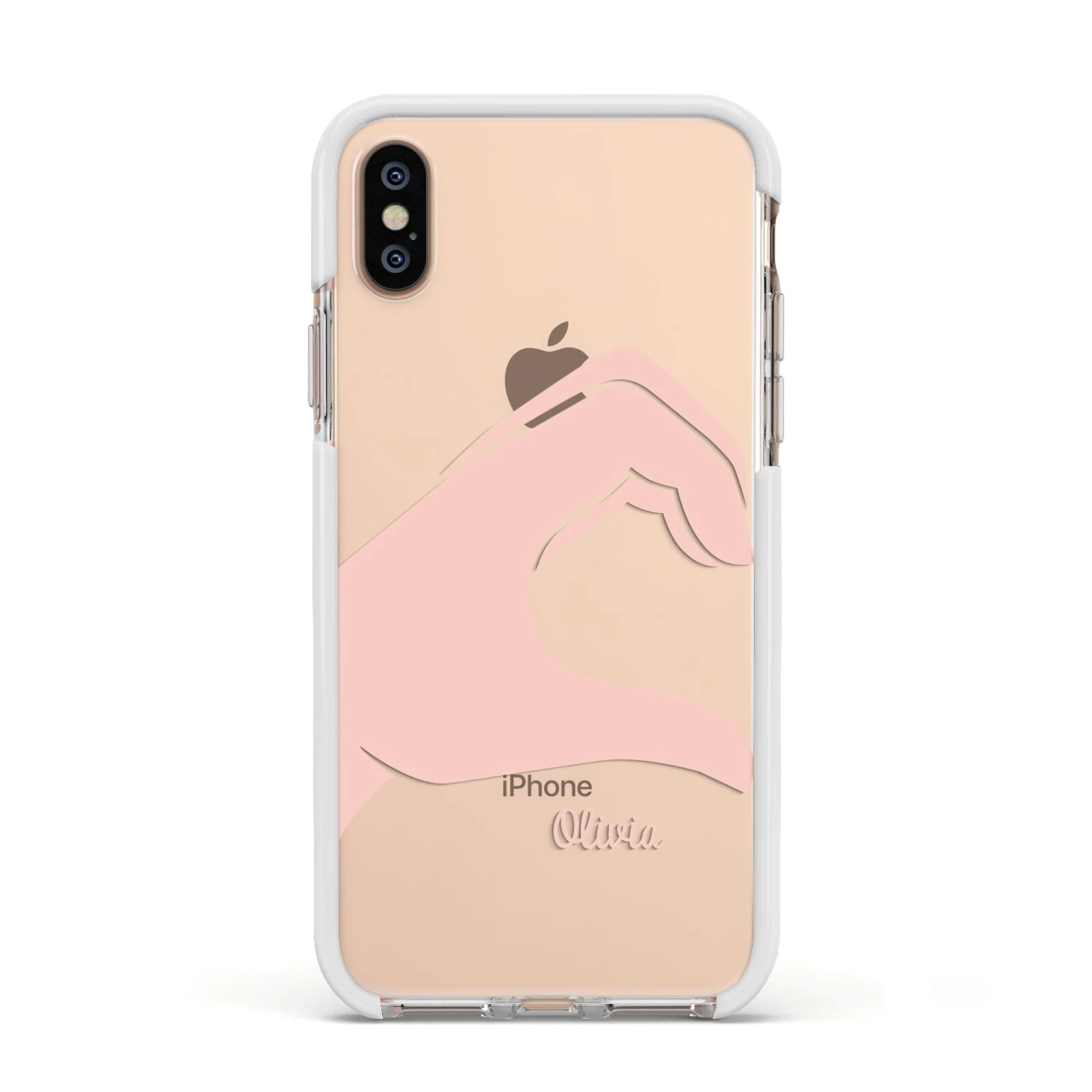 Left Hand In Half Heart With Name IPhone Case 17 Left Hand In Half Heart With Name IPhone Case - Image 17