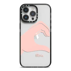 Left Hand In Half Heart With Name IPhone Case