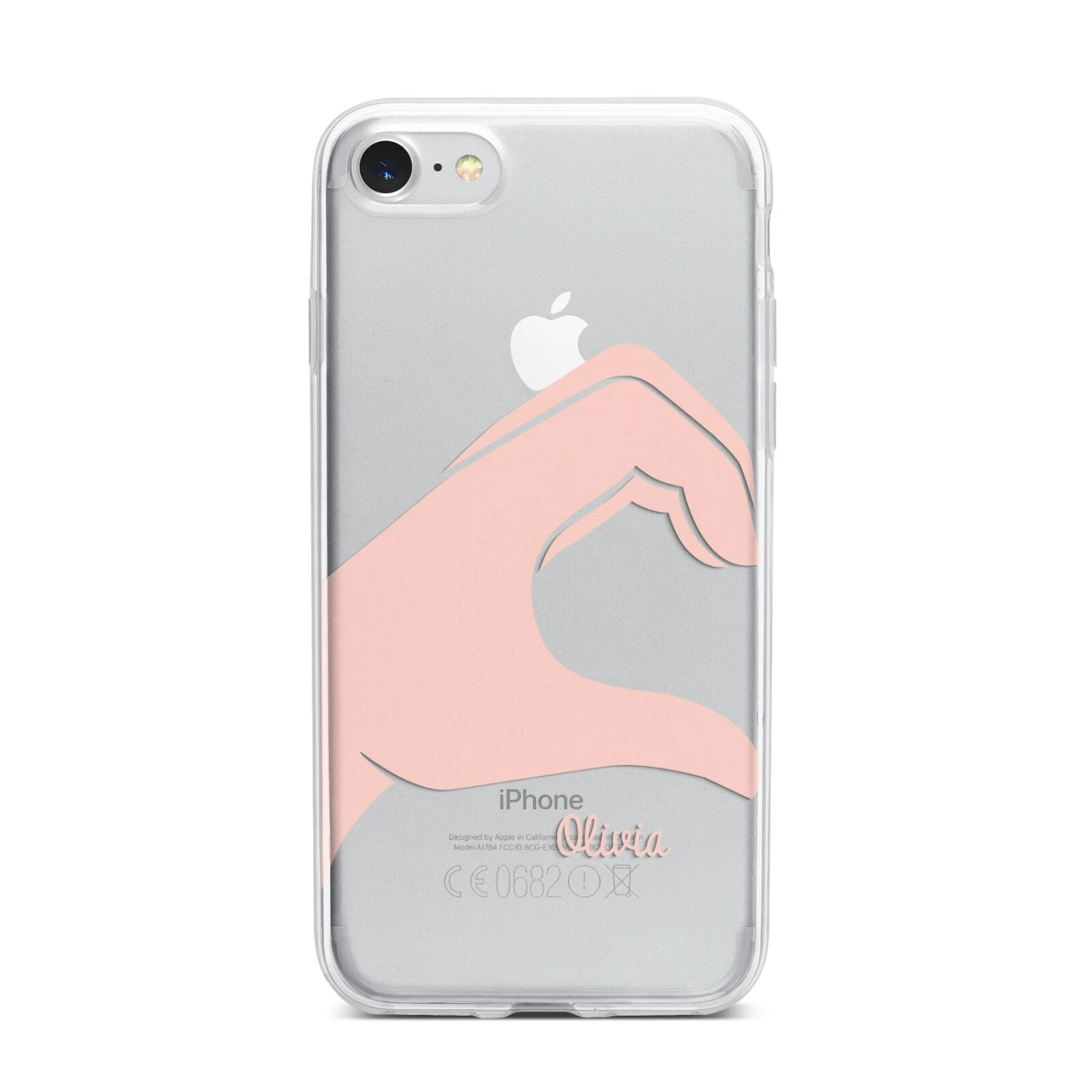 Left Hand In Half Heart With Name IPhone Case 12 Left Hand In Half Heart With Name IPhone Case - Image 12