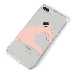 Left Hand In Half Heart With Name IPhone Case 30 Left Hand In Half Heart With Name IPhone Case -CaseCraze Store Left Hand in Half Heart with Name iPhone 8 Plus Bumper Case on Silver iPhone Alternative Image