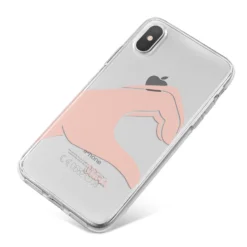 Left Hand In Half Heart With Name IPhone Case 26 Left Hand In Half Heart With Name IPhone Case -CaseCraze Store Left Hand in Half Heart with Name iPhone X Bumper Case on Silver iPhone