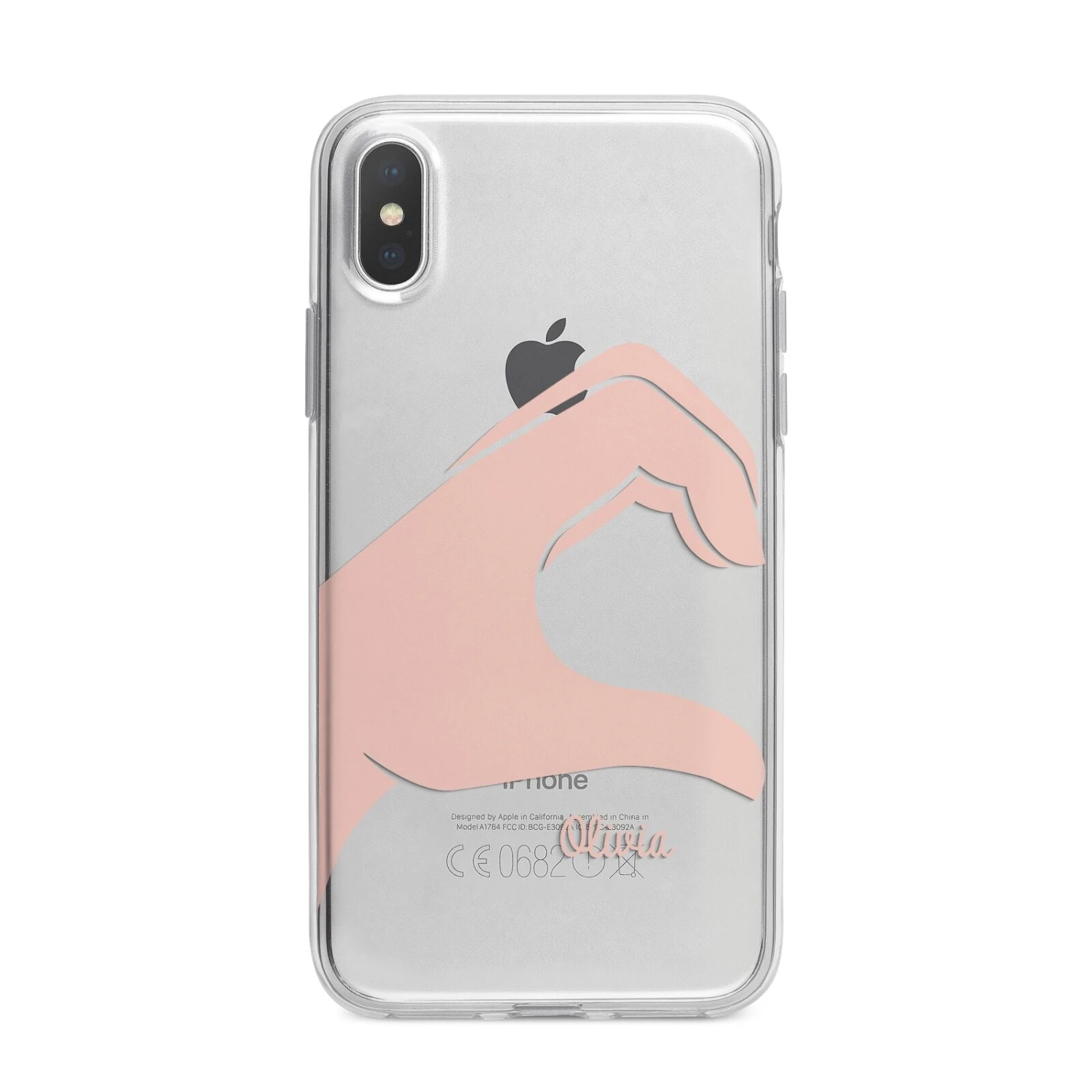 Left Hand In Half Heart With Name IPhone Case 5 Left Hand In Half Heart With Name IPhone Case - Image 5