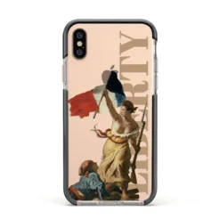 Liberty IPhone Case -CaseCraze Store Liberty Apple iPhone Xs Impact Case Black Edge on Gold Phone