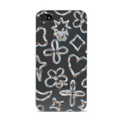 Liquid Chrome Doodles IPhone Case 23 Liquid Chrome Doodles IPhone Case -CaseCraze Store Liquid Chrome Doodles Apple iPhone 4s Case