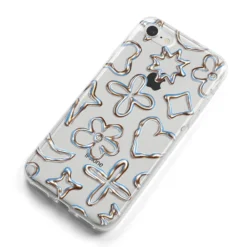 Liquid Chrome Doodles IPhone Case 28 Liquid Chrome Doodles IPhone Case -CaseCraze Store Liquid Chrome Doodles iPhone 8 Bumper Case on Silver iPhone Alternative Image
