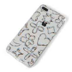 Liquid Chrome Doodles IPhone Case 30 Liquid Chrome Doodles IPhone Case -CaseCraze Store Liquid Chrome Doodles iPhone 8 Plus Bumper Case on Silver iPhone Alternative Image