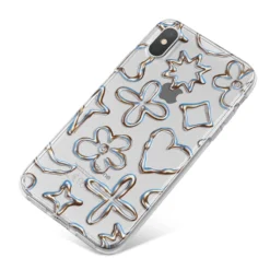 Liquid Chrome Doodles IPhone Case 26 Liquid Chrome Doodles IPhone Case -CaseCraze Store Liquid Chrome Doodles iPhone X Bumper Case on Silver iPhone