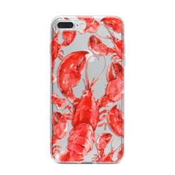 Lobster IPhone Case -CaseCraze Store Lobster iPhone 7 Plus Bumper Case on Silver iPhone