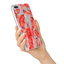 Lobster IPhone Case -CaseCraze Store Lobster iPhone 7 Plus Bumper Case on Silver iPhone Alternative Image