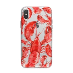 Lobster IPhone Case -CaseCraze Store Lobster iPhone X Bumper Case on Silver iPhone Alternative Image 1