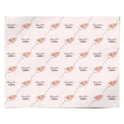 Love You Always Balloon Heart Wrapping Paper -CaseCraze Store Love You Always Balloon Heart Personalised Wrapping Paper Alternative