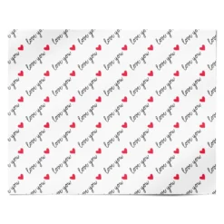 Love You Heart Pattern Wrapping Paper -CaseCraze Store Love You Heart Pattern Personalised Wrapping Paper Alternative