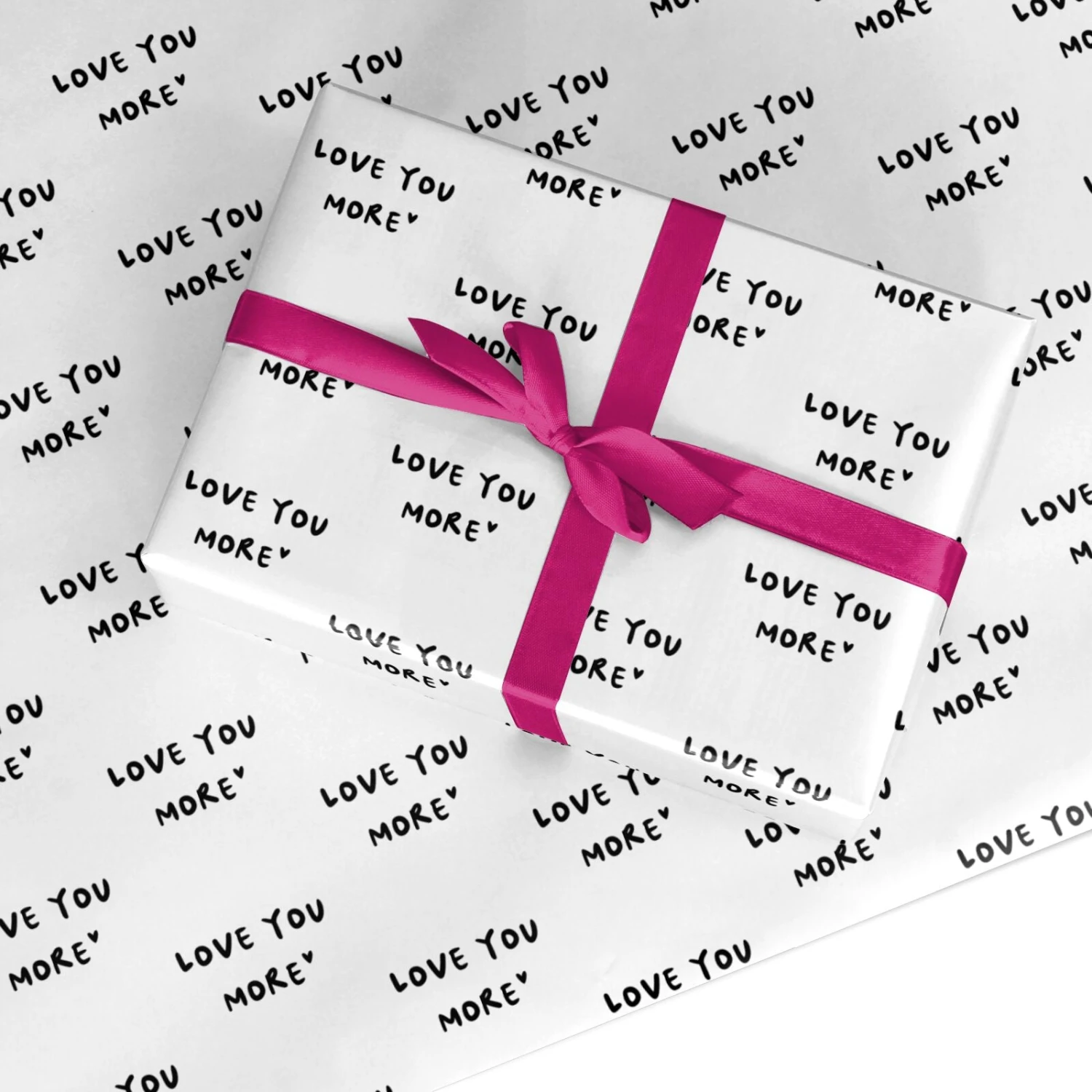 Love You More Wrapping Paper 1 Love You More Wrapping Paper