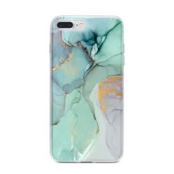 Marble Pattern IPhone Case -CaseCraze Store Marble Pattern iPhone 7 Plus Bumper Case on Silver iPhone