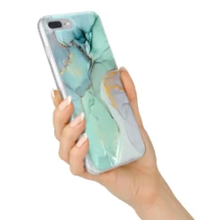 Marble Pattern IPhone Case -CaseCraze Store Marble Pattern iPhone 7 Plus Bumper Case on Silver iPhone Alternative Image