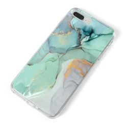 Marble Pattern IPhone Case -CaseCraze Store Marble Pattern iPhone 8 Plus Bumper Case on Silver iPhone Alternative Image