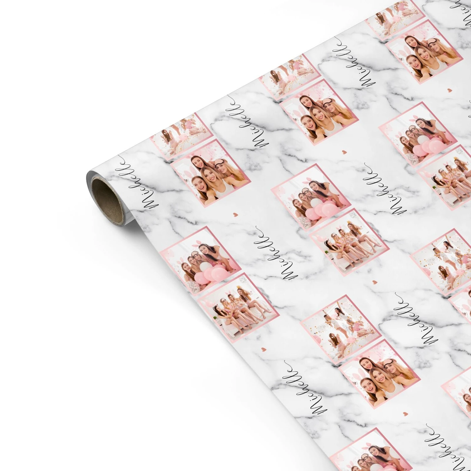 Marble Photo Strip Personalised Wrapping Paper 2 Marble Photo Strip Personalised Wrapping Paper - Image 2