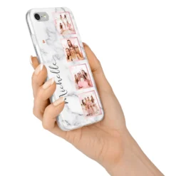 Marble Photo Strip Personalised IPhone Case -CaseCraze Store Marble Photo Strip Personalised iPhone 7 Bumper Case on Silver iPhone Alternative Image