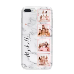 Marble Photo Strip Personalised IPhone Case -CaseCraze Store Marble Photo Strip Personalised iPhone 7 Plus Bumper Case on Silver iPhone