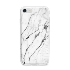 Marble White IPhone Case -CaseCraze Store Marble White iPhone 7 Bumper Case on Silver iPhone