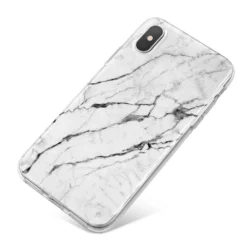 Marble White IPhone Case -CaseCraze Store Marble White iPhone X Bumper Case on Silver iPhone