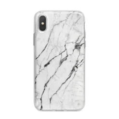 Marble White IPhone Case -CaseCraze Store Marble White iPhone X Bumper Case on Silver iPhone Alternative Image 1