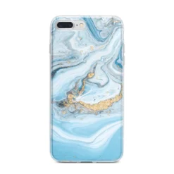 Marble IPhone Case -CaseCraze Store Marble iPhone 7 Plus Bumper Case on Silver iPhone
