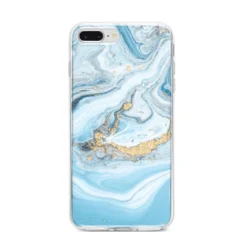 Marble IPhone Case -CaseCraze Store Marble iPhone 8 Plus Bumper Case on Silver iPhone