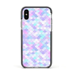 Mermaid IPhone Case -CaseCraze Store Mermaid Apple iPhone Xs Impact Case Black Edge on Silver Phone