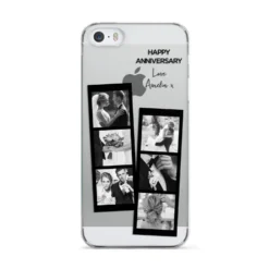 Monochrome Anniversary Photo Strip With Name IPhone Case -CaseCraze Store Monochrome Anniversary Photo Strip with Name Apple iPhone 5 Case