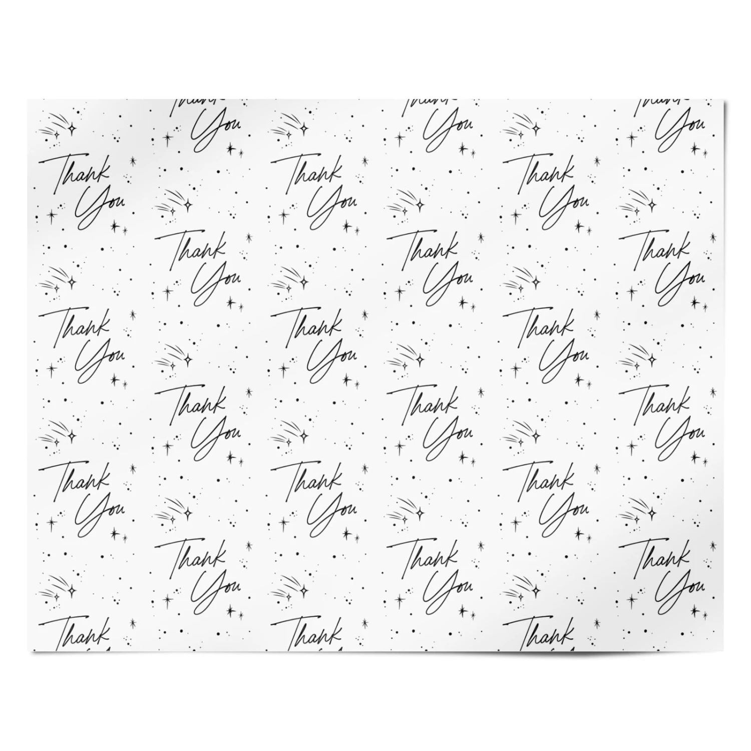 Monochrome Thank You Wrapping Paper 4 Monochrome Thank You Wrapping Paper - Image 4