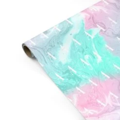 CaseCraze Store -CaseCraze Store Monogrammed Pink Turquoise Pastel Marble Personalised Gift Wrap 503f211f 3f8f 469b 98d8 55709f6958ba