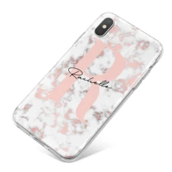 Monogrammed Rose Gold Marble IPhone Case -CaseCraze Store Monogrammed Rose Gold Marble iPhone X Bumper Case on Silver iPhone 99ae03a5 7bef 4720 a7e6 edda764509f6