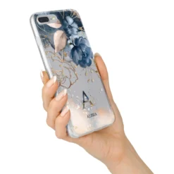 Monogrammed Watercolour Flower Elements IPhone Case -CaseCraze Store Monogrammed Watercolour Flower Elements iPhone 7 Plus Bumper Case on Silver iPhone Alternative Image