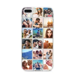 Multi Photo Collage IPhone Case -CaseCraze Store Multi Photo Collage iPhone 8 Plus Bumper Case on Silver iPhone