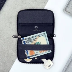 Notting Hill Wallet -CaseCraze Store NOTTING HILL modern RFID shielding zipper card holder black Vaultskin