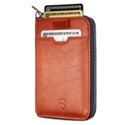 Notting Hill Wallet -CaseCraze Store NOTTING HILL modern slim zipper wallet cognac Vaultskin