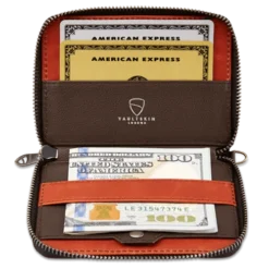 Notting Hill Wallet -CaseCraze Store NOTTING HILL simple RFID shielding zipper purse brown Vaultskin