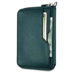 Notting Hill Wallet -CaseCraze Store NOTTING HILL simple leather zipper card holder green Vaultskin