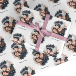 New Year Wreath Wrapping Paper