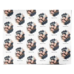 New Year Wreath Wrapping Paper -CaseCraze Store New Year Wreath Personalised Wrapping Paper Alternative