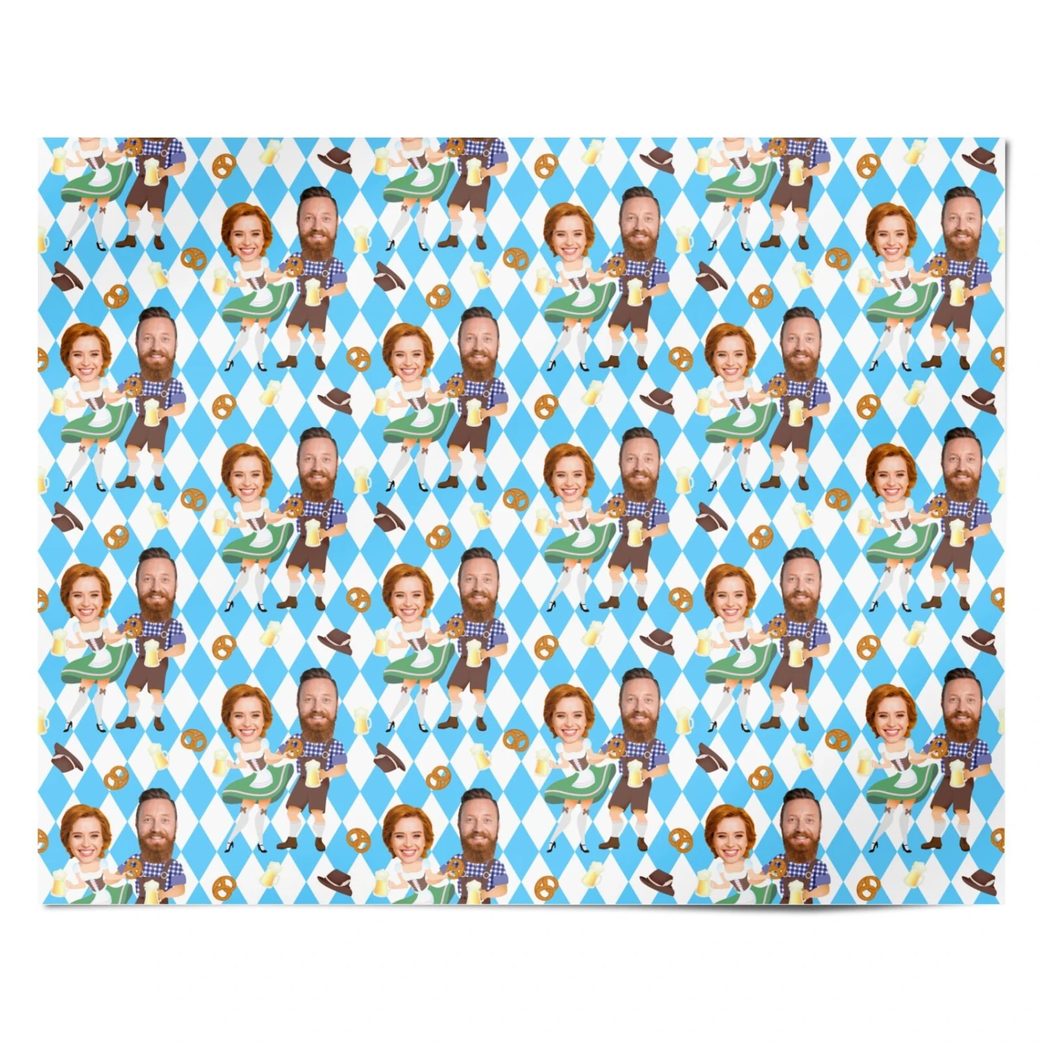 Oktoberfest Personalised Couples Face Wrapping Paper 4 Oktoberfest Personalised Couples Face Wrapping Paper - Image 4