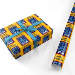 Oldi Funny Birthday Wrapping Paper -CaseCraze Store Oldi Funny Birthday Personalised Wrapping Paper